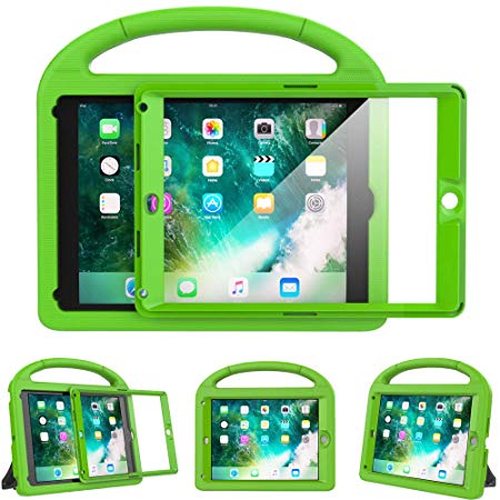 eTopxizu Kids Case for New iPad 9.7 2018/2017 with Built-in Screen Protector, Light Weight Shock Proof Handle Stand Kids Case for iPad 9.7 2017/2018 iPad Air/iPad Air 2/iPad Pro 9.7 - Green