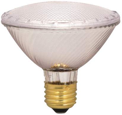 Satco S2234 39 Watt (50 Watt) 530 Lumens PAR30 Short Neck Halogen Narrow Flood 34 Degrees Clear Light Bulb, Dimmable