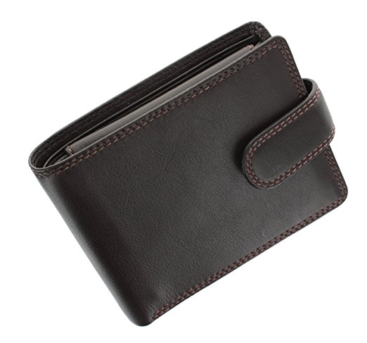 Visconti Heritage Collection KNIGHTSBRIDGE Leather Wallet With Tab Closure HT10 Chocolate