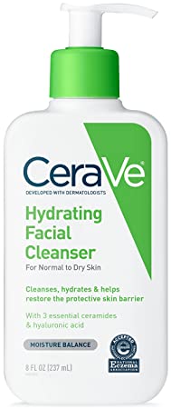 CeraVe Hydrating Face Wash | 8 Fluid Ounce | Daily Facial Cleanser for Dry Skin | Fragrance Free