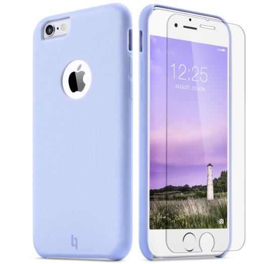 iPhone 6s Case, iPhone 6 Case, ULAK [Silicone Slim][Purple] - [Hybrid][Slim][Drop Protection] with Free Tempered Screen Protector - For Apple iPhone 6/6S 4.7" Devices