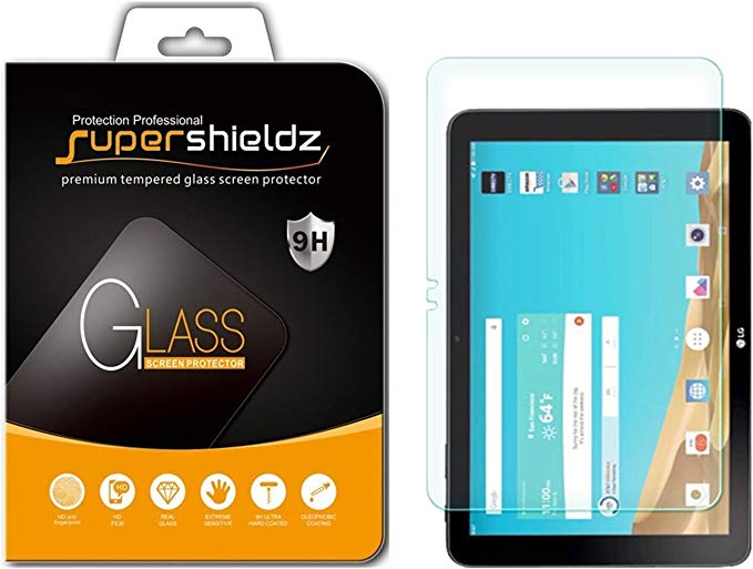 (2 Pack) Supershieldz for LG G Pad X 10.1 Screen Protector, (Tempered Glass) Anti Scratch, Bubble Free