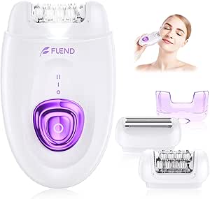 Epilator for Women, Facial Epilator for Women Hair Removal Face, Electric Shaver & Epilator, Face Epilator for Women, 2 in 1 Lady Shaver Bikini Trimmer Razor with LED Light for Underarms Legs Arms