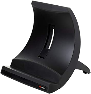 3M Laptop Stand, Raise Screen Height to Reduce Neck Strain, Vertical Design Allows You to Bring Screen Closer, Compact Foot Print Saves Desk Space, Non-Skid Base Keeps Laptop Secure, Black (LX550)