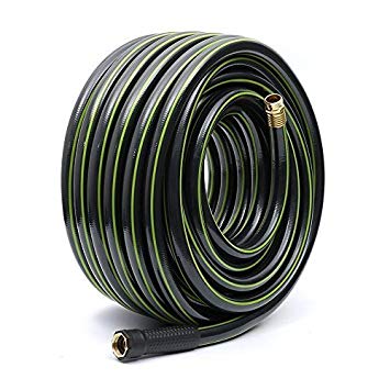 Homes Garden 5/8" x 50' (50 FEET) Kink Free Watering Garden Hose, 12 Years Warranty - PVC Material with Brass Hose Fittings Best Flexible Hose for Household & Professional Use #G-5965