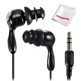 Water Sport Waterproof In-Ear Earbud Stereo Headphones for iPodiPhoneMP3 Player Black