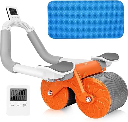 HIWARE-Ab-Roller-Abs-Workout-Abdominal-Exercise-Rollers-Automatic-Rebound-Abdominal-Wheel-Fitness-Roller-Exercise-Wheel-Workout-Trainer-Gym-Home-Fitness-Equipment-Mute-Roller-Arms-Back-for-Men-Women