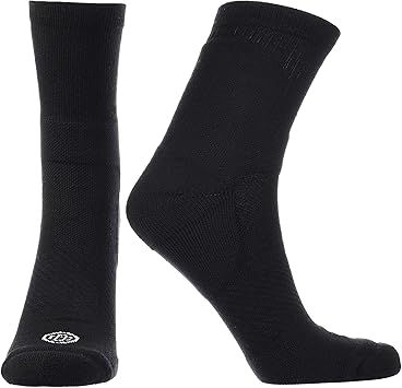 Doctor's Choice Compression Low Calf Crew Socks, Plantar Fasciitis, Achilles Tendonitis & Arch Support For Men & Women, 1 Pair, Black/Large