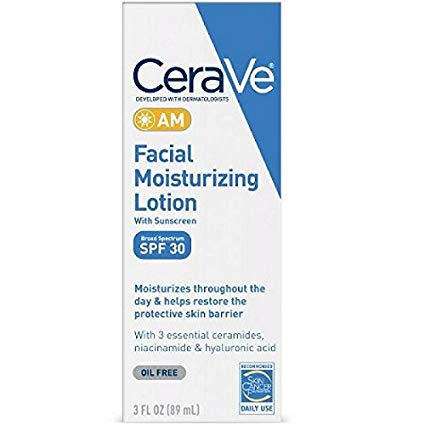 CeraVe Moisturizing Facial Lotion AM, SPF 30, 3 Ounce