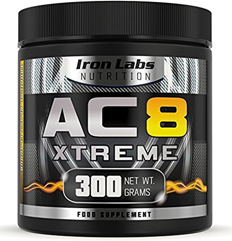 AC8 Xtreme | Tropical Blast | Pre Workout Supplement | Energy & Muscle | 20-40 Servings | 300 grams