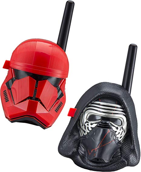 eKids Star Wars Kylo Ren & First Order Trooper Kids Walkie Talkies for Kids Static Free Extended Range Kid Friendly Easy to Use 2 Way Radio Toy Handheld Walkie Talkies Team Work Indoors or Outdoors