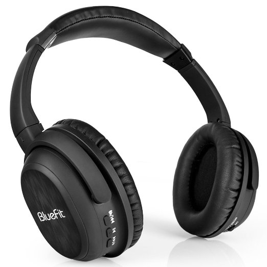 BlueFit Active Noise Cancelling Headphones Bluetooth (Black)
