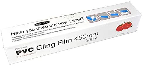 Catering Cling Film 450mm x 300M - Commercial Quality Stretch Film Plastic Food Wrap - 1000ft
