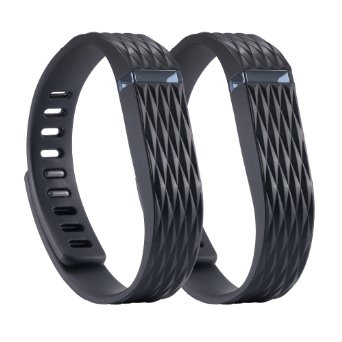 Replacement Bands for Fitbit Flex,Nicpay 2PCS Large Size Silicone Wristband Accessory with Clasp for Fitbit Flex Bracelet Multi Color Sport Arm Band No Tracker- Black