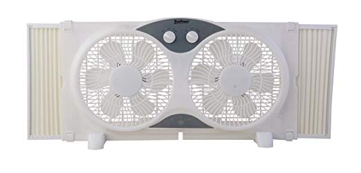 TruePower Portable Twin 9" Reversible Window Fan