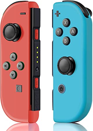 Joy Cons for Controller Nintendo Switch/Lite/OLED, Upgraded Replacement for Switch Joycon L/R Support Dual Vibration/Motion Control/Wake-up