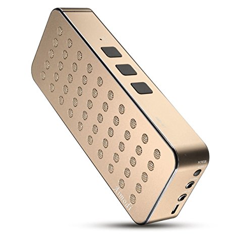 Bluetooth Speaker,ELEGIANT Portable Wireless Bluetooth Speaker Perfect Mini Outdoor Sports Bluetooth Speaker FM Radio TF Card Speaker for phones Gold