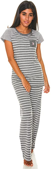 U.S. Polo Assn. Womens Top and Pajama Pants Lounge Sleepwear Set