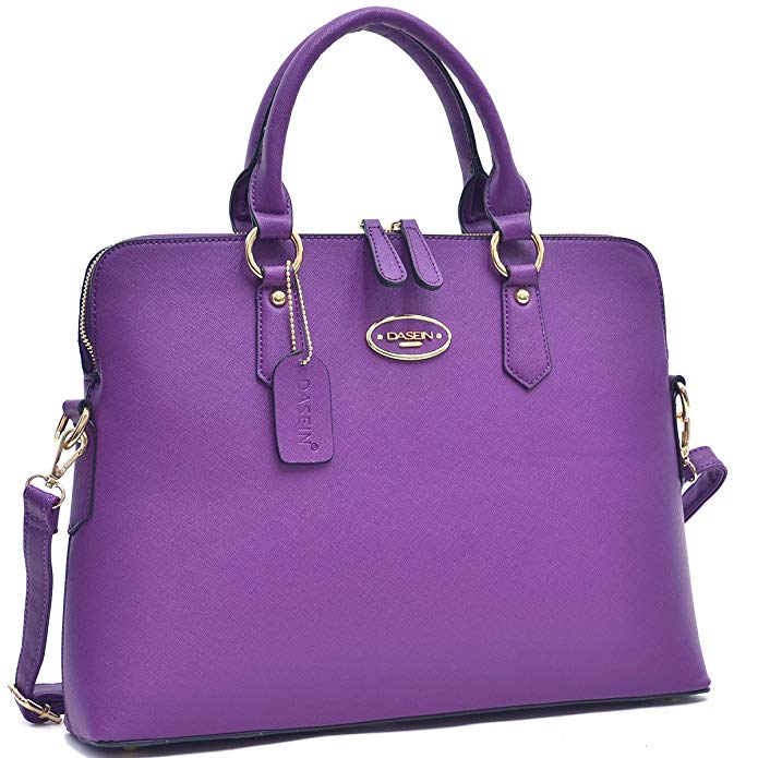 Dasein Women's Faux Leather Purses and Handbags Shoulder Bags Satchel Top Handle Bags Work Bag