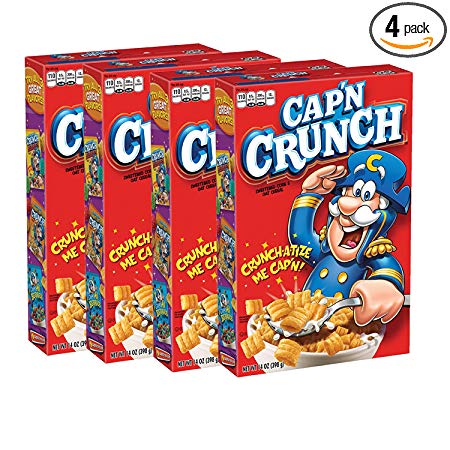 Cap'N Crunch Cereal, 14oz Boxes, 4 Count