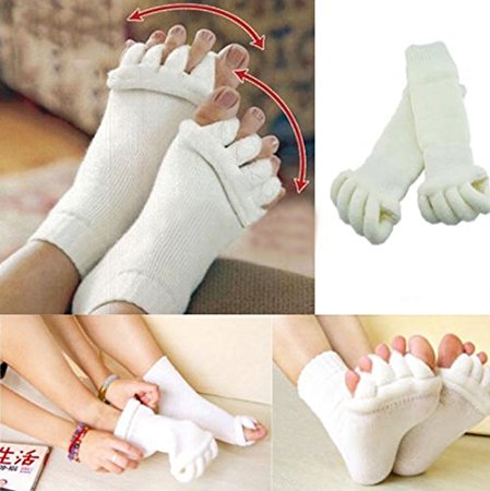 Men Women Comfort Foot Toes Alignment Socks Stretch Tendon Relieve Pain Feet