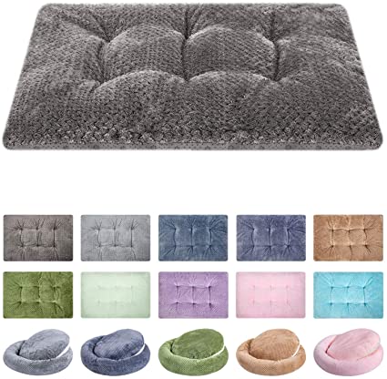 WONDER MIRACLE Fuzzy Deluxe Pet Beds, Super Plush Dog or Cat Beds Ideal for Dog Crates, Machine Wash & Dryer Friendly