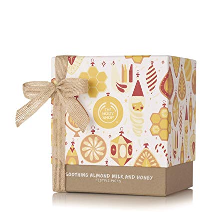 The Body Shop Almond Milk & Honey Gift Set, Enriched With Community Trade Organic Almond Milk from Spain, Great for Moisturizing Sensitive Skin, 5Piece