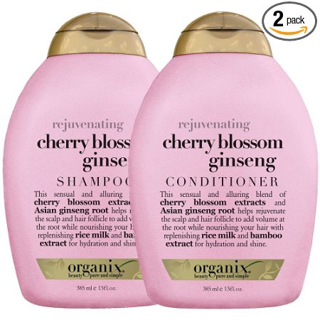 Organix Rejuvenating Cherry Blossom Ginseng Shampoo & Conditioner (13 fl. oz.)