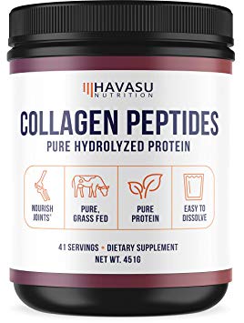 Collagen Peptide Powder with Amino Acids - Aiding in Healthy Joints, Skin, and Total Body - Pasture Raised, Grass Fed, Paleo Friendly, Non-GMO & Gluten-Free - Pure Hydrolyzed   Unflavored