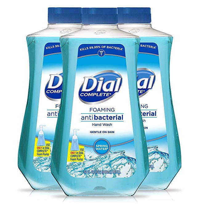 Dial Complete Antibacterial Foaming Hand Soap Refill, 32 oz, 2 Packs of 3 (6 Count)