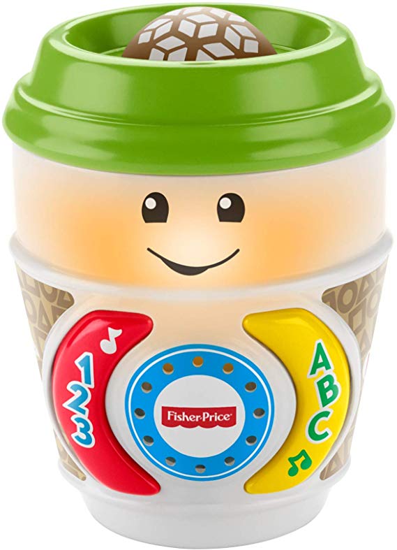 Fisher-Price GHJ04 Laugh & Learn On-The-Glow Coffee Cup, Interactive Baby Toy, Multicolour