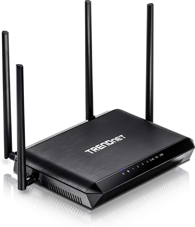 TRENDnet AC2600 MU-MIMO Wireless Gigabit Router, TEW-827DRU, Increase WiFi Performance, WiFi Guest Network, Gaming/Internet/Home Router, Beamforming, 4K streaming, Quad Stream, Dual Band Router,Black