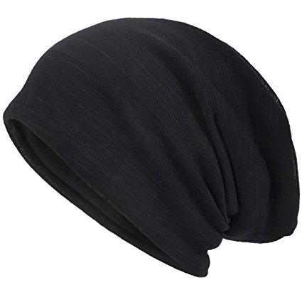 VECRY Men Slouch Hollow Beanie Thin Summer Cap skullcap