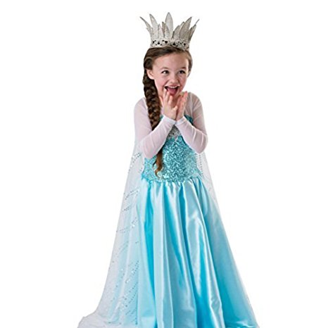 LOEL New Princess Party Costume Girl Halloween Dress Up for 5-6 Years