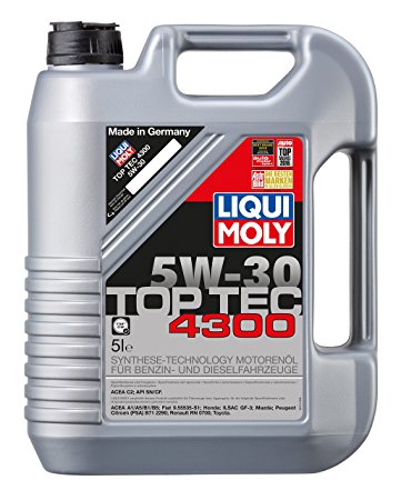 Liqui Moly 3741 Top Tec 4300 5W-30 Motor Oil - 5 Liter