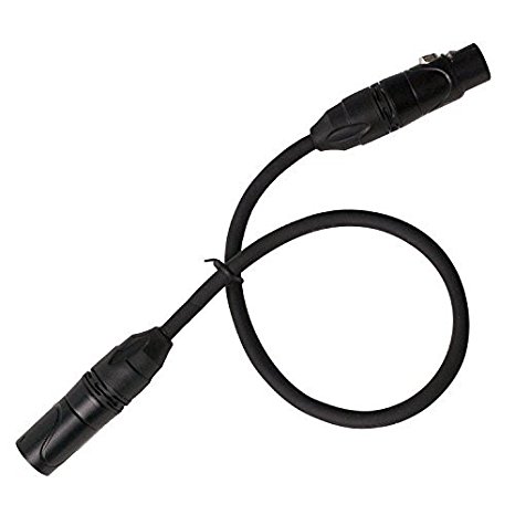 LyxPro Balanced XLR Cable Premium Series Microphone Cable, Speakers and Pro Devices Cable, 1.5 Feet- Black
