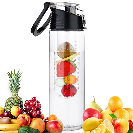 BPA Free Flip Top Spout Fruit Infuser Water Bottle