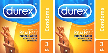 Condoms, Non-Latex, Durex Real Feel Avanti Bare Polyisoprene, 6 Count