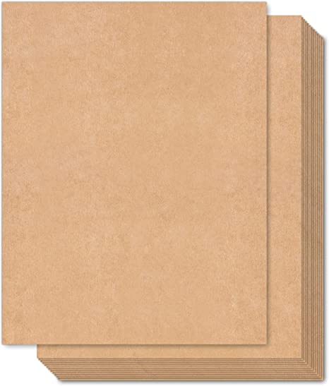 Brown Kraft Cardstock Thick Paper 100 Sheets, Ohuhu 8.5" x 11" Heavyweight 90lb Cover Card Stock for Crafts and DIY Cards Making