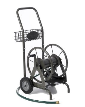 Liberty Garden Products 4-in-1 Multi-Purpose Two Wheel Garden Hose Reel With 200-Foot Hose Capacity 698-1-Bronze