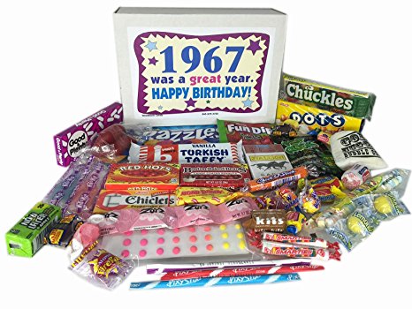 1967 50th Birthday Gift Box of Retro Candy From Childhood Jr