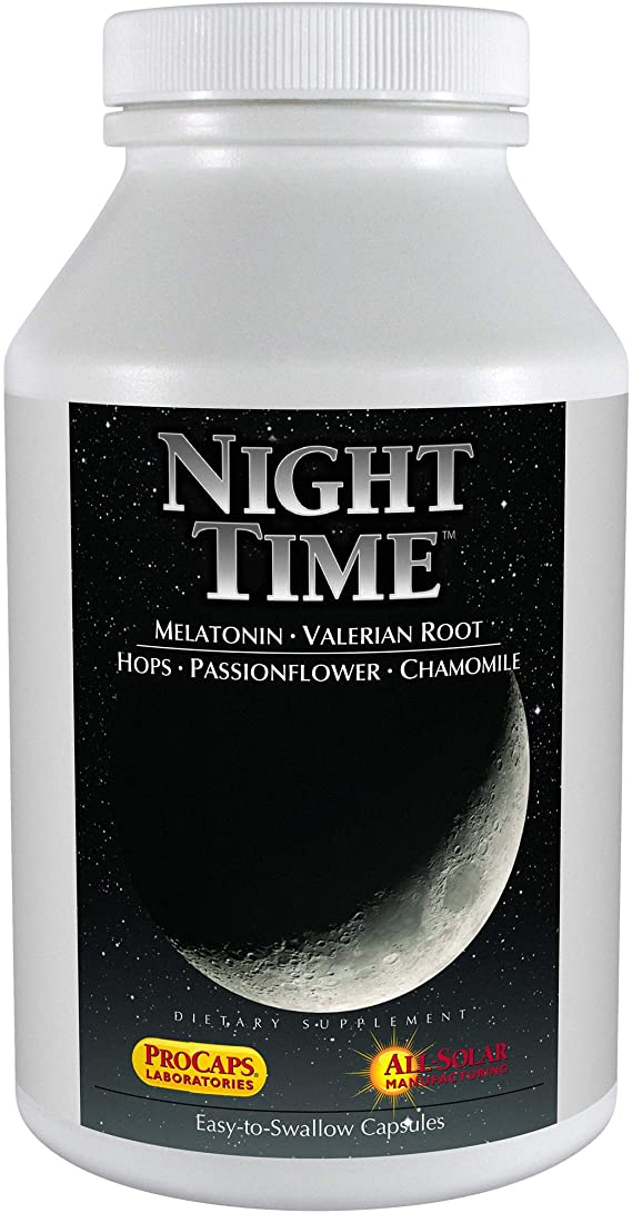 Andrew Lessman Night Time 60 Capsules - 1.5mg Melatonin, Valerian, Passionflower, Hops, Chamomile with No Morning Hangover. Natural Support for Gentle Restful Sleep. Small Easy to Swallow Capsules