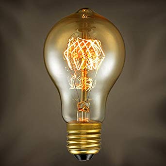 1 Pack Y-Nut Edison Style Filament A19 (A60) Bulb, 40W 2700K Warm White, Vintage Style Bulb, Spiral filament