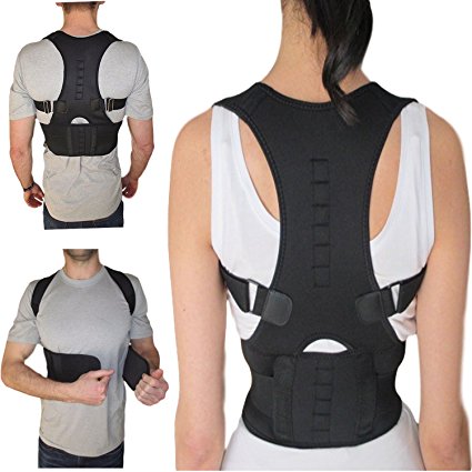 Armstrong Amerika Thoracic Back Brace Magnetic Posture Support Corrector for Back Neck Shoulder Upper Back Pain Relief Perfect Product for Cervical Spine Fully Adjustable with Magnets (XXL)