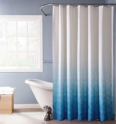 Dainty Home Lace Ombre Shower Curtain, Blue