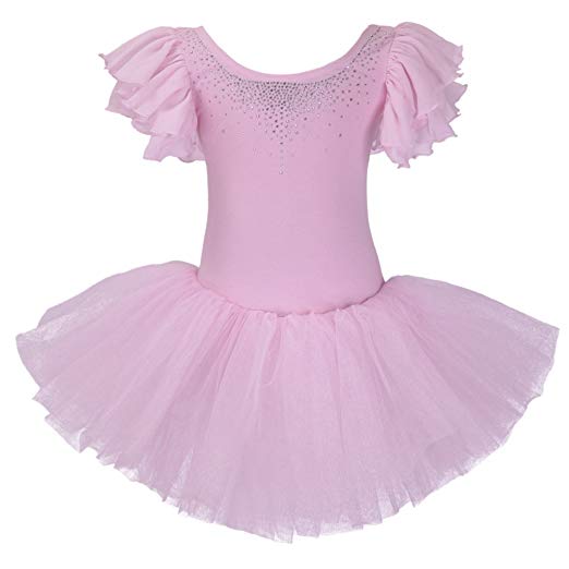 Meeyou Little Girls' Rhinestone Ornament Ballet Tutu Dress