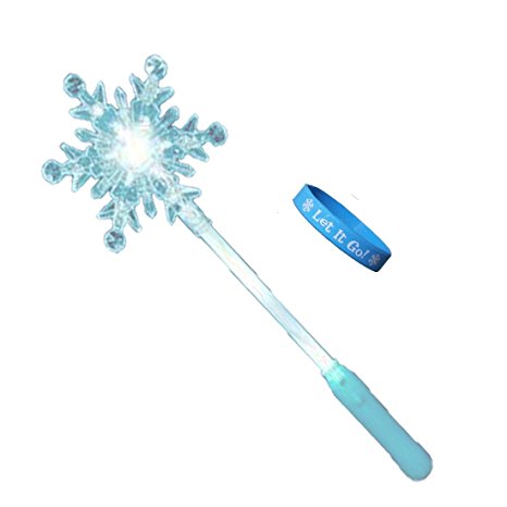 Fairy Ice Princess Light Up Snowflake Wand and Our "Let It Go" Bracelet
