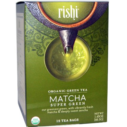 Rishi Tea - Organic Matcha Super Green, 15 tea bags