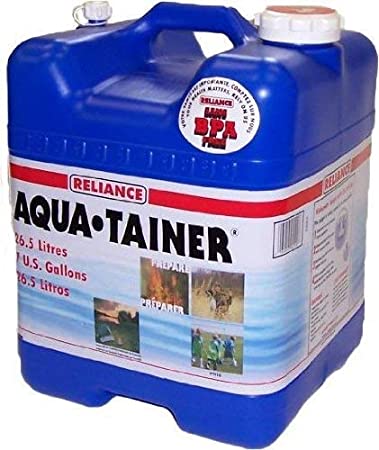 Reliance Products Aqua-Tainer 7 Gallon Rigid Water Container (2 Pack (11.3 x 11.0 x 15.3))