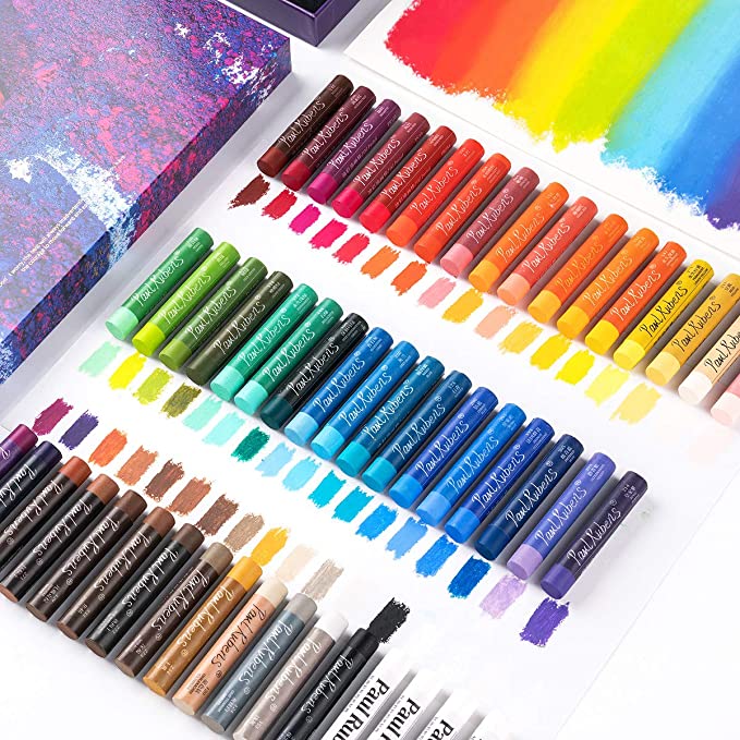 Paul Rubens Oil Pastels Set, 48 Colours Soft Pastels Non-Toxic Pastels for Artists, Students & Kids, Ideal for Sketching, Decorative Painting, Making Pictures Like Oil Painting.